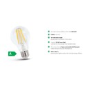 Spectrum 6,8W LED pære - 213 lm/W, A60, karbon filamenter, klart glas, E27