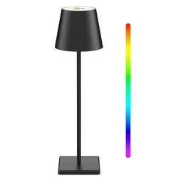 Bordlampe Oppladbar LED bordlampe Innendørs/utendørs - RGB+CCT, berøringsdimbar, IP54 utendørs