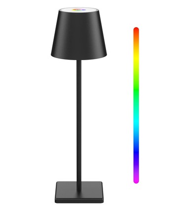 Oppladbar LED bordlampe Innendørs/utendørs - RGB+CCT, berøringsdimbar, IP54 utendørs