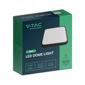 V-Tac 18W LED taklampe - 25 x 25cm, svart kant, inkl. lyskilde