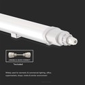 V-Tac vanntett 120cm 36W komplett LED armatur - Linkable, IP65, 230V