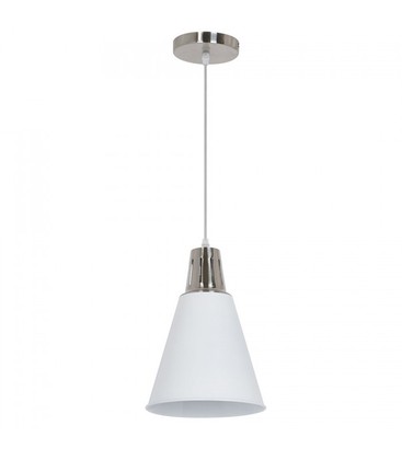 V-Tac moderne pendellampe - krom + hvit sandblåst, Ø22 cm, E27