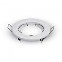 Downlight kit uten lyskilde - Hull: Ø6,5 cm, Mål: Ø8 cm, blank hvit, velg MR16 eller GU10 fatning