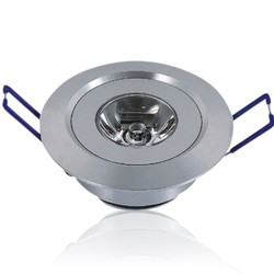 Lavtbyggende downlights 1,5W heis spot - Hull: Ø4,4 cm, Mål: Ø5,2 cm, 25° spredning, 1m ledning