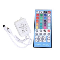 RGB+W LED strip tilbehør RGB+WW controller med fjernkontroll - Passer bare til RGB+WW strip, infrarød, 12V (96W), 24V (192W)