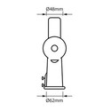 V-Tac justerbar brakett for gatelys - Ø48mm / Ø62mm