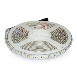 Enkeltfarget LED strip 12V V-Tac 11W/m sprutsikker LED strip - 5m, 60 LED per meter