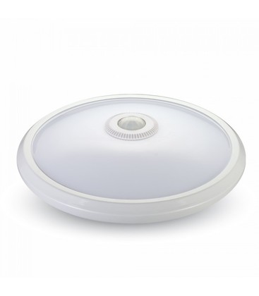 V-Tac 12W LED sensorlampe - Samsung LED chip, PIR sensor, IP20 innendørs, 230V, inkl. lyskilde