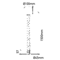 V-Tac replampe med fatning - 1,5 m, E27