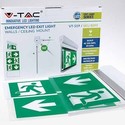 V-Tac vegg/ taklampe LED exit skilt - 2W, Samsung LED chip, 140 lumens