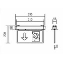 V-Tac taklampe LED exit skilt - 2W, Samsung LED chip