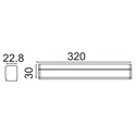 V-Tac 4W kompakt armatur - Samsung LED chips, 30 cm