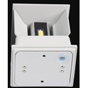 V-Tac 5W LED hvit vegglampe - Rund, justerbar spredning, IP65 utendørs, 230V, inkl. lyskilde