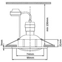 V-Tac 3-pak downlights med 5W lyskilde - Hvit front, komplett med GU10 holder og LED spotter, innendørs