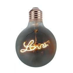 E27 LED V-Tac 5W LED Love globe pære - Karbon filamenter, Ø12,5 cm, ekstra varm hvit, E27