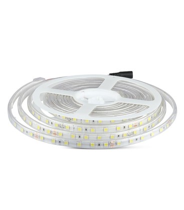 V-Tac 9W/m sprutsikker LED strip - 5m, IP65, 24V, 60 LED per meter