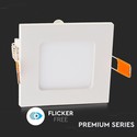 V-Tac 18W LED panel downlight - Hull: 20,5 x 20,5 cm, Mål: Ø22,5 x 22,5 cm, 230V