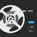 V-Tac 8W/m LED strip 8mm bred - 5m, 120 LED per meter