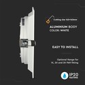 V-Tac downlight - Hvit, 17,4 x 17,4 cm, G53 AR111
