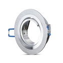 Downlight kit uten lyskilde - Hull: Ø7,5 cm, Mål: Ø9,1 cm, børstet aluminium, velg MR16 eller GU10 fatning