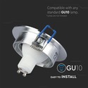 Downlight kit uten lyskilde - Hull: Ø7,5 cm, Mål: Ø9,1 cm, børstet aluminium, velg MR16 eller GU10 fatning