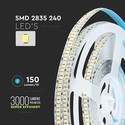 V-Tac 18W/m LED strip høy lumen - 5m, IP20, 240LED