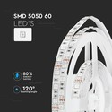 V-Tac 10,8W/m RGB LED strip - 5m, 60 LED per meter!