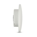 Outlet: V-Tac 6W LED hvit vegglampe - Rund, indirekte, IP65 utendørs, 230V, inkl. lyskilde