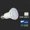 V-Tac 8W LED spotpære - Samsung LED chip, R63, E27