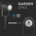 V-Tac 12W LED hage lampe - Svart, med spyd, IP65, 230V