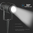 V-Tac 12W LED hage lampe - Svart, med spyd, IP65, 230V