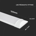 V-Tac 50W slim LED armatur - Samsung LED chip, 150 cm, 230V