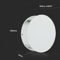 Outlet: V-Tac 4W LED hvit vegglampe - Rund, IP65 utendørs, 230V, inkl. lyskilde