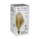 V-Tac 8W LED kjempe globepære - Karbon filamenter, Ø18 cm, dimbar, ekstra varm hvit, 2200K, E27