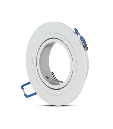 Downlight kit uten lyskilde - Hull: Ø7,5 cm, Mål: Ø9,1 cm, matt hvit, velg MR16 eller GU10 fatning