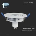 Downlight kit uten lyskilde - Hull: Ø7,5 cm, Mål: Ø9,1 cm, matt hvit, velg MR16 eller GU10 fatning