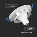 Downlight kit uten lyskilde - Hull: Ø7,5 cm, Mål: Ø9,1 cm, matt hvit, velg MR16 eller GU10 fatning