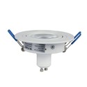 Downlight kit uten lyskilde - Hull: Ø7,5 cm, Mål: Ø9,1 cm, matt hvit, velg MR16 eller GU10 fatning