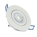 Downlight kit uten lyskilde - Hull: Ø7,5 cm, Mål: Ø9,1 cm, matt hvit, velg MR16 eller GU10 fatning