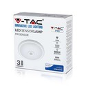 V-Tac 12W LED sensorlampe - Samsung LED chip, PIR sensor, IP20 innendørs, 230V, inkl. lyskilde