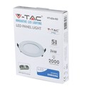 V-Tac 24W LED panel downlight - Hull: Ø28 cm, Mål: Ø30 cm, 230V, Samsung LED chip