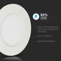 V-Tac 24W LED panel downlight - Hull: Ø28 cm, Mål: Ø30 cm, 230V, Samsung LED chip