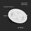 V-Tac 20W LED spotlight - Hull: Ø14,5 cm, Mål: Ø17 cm, 3 cm høy, Samsung LED chip, 230V