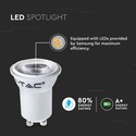 V-Tac mini LED spot - 2W, Ø35 mm, 230V, mini GU10